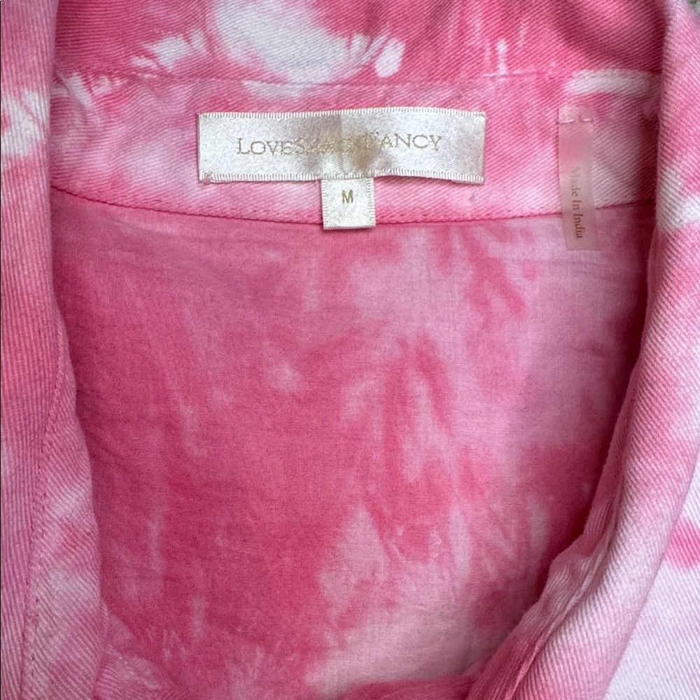 LoveShackFancy Adelaide Quilted Jacked | Medium | Hibiscus - Picture 7 of 8